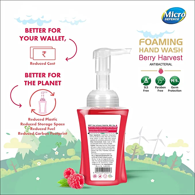 Micro Defence Foaming Hand Wash (Mix Berry) Micro Defence Foaming Hand Wash (Mix Berry)